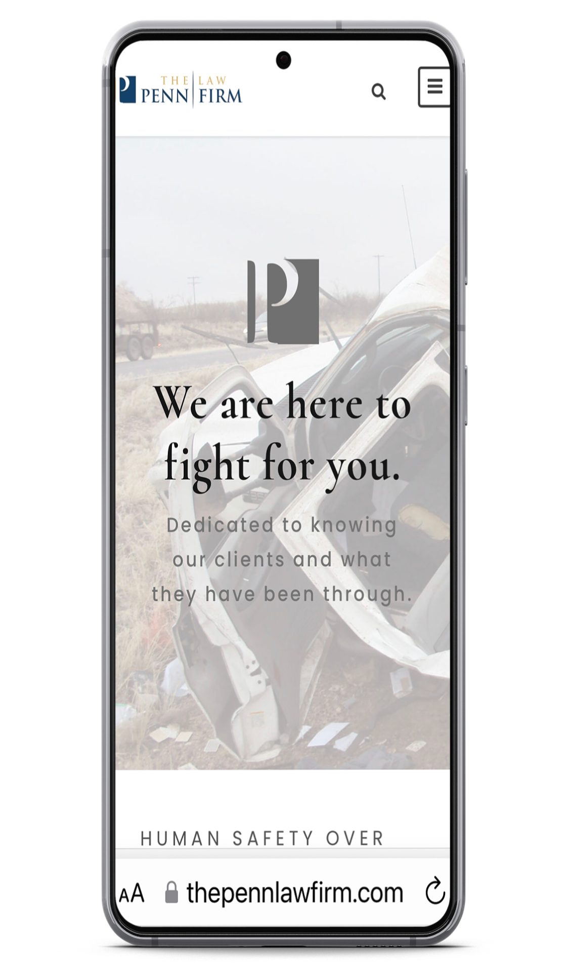 The Penn Law Firm Mobile Website